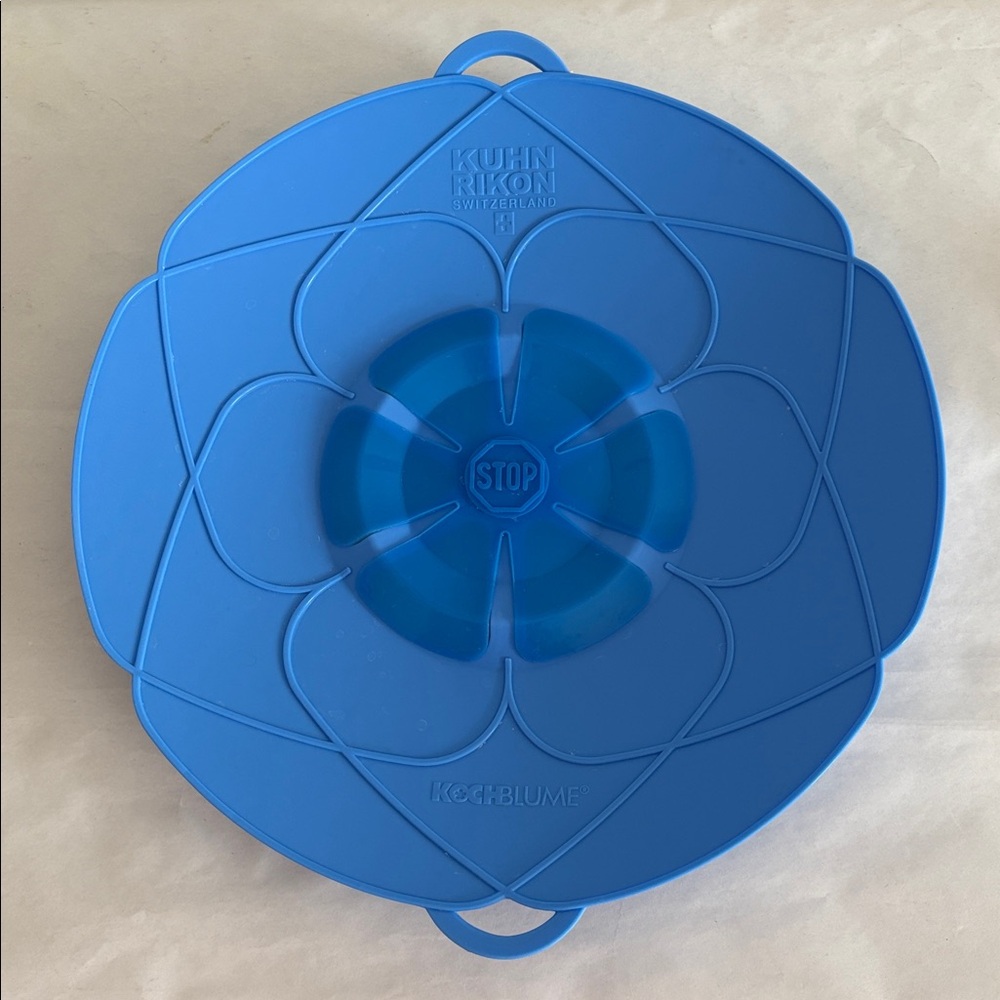 Kuhn Rikon Kochblume boil over Spill Stopper, 11-Inch, blue silicone like new